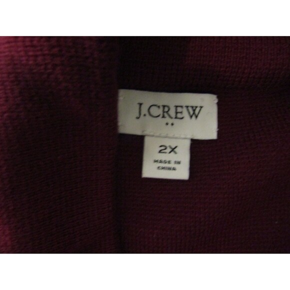J.Crew Cecile Sweater Blazer Burgundy Knit Jacket Women’s 2X Work Office - Picture 6 of 8